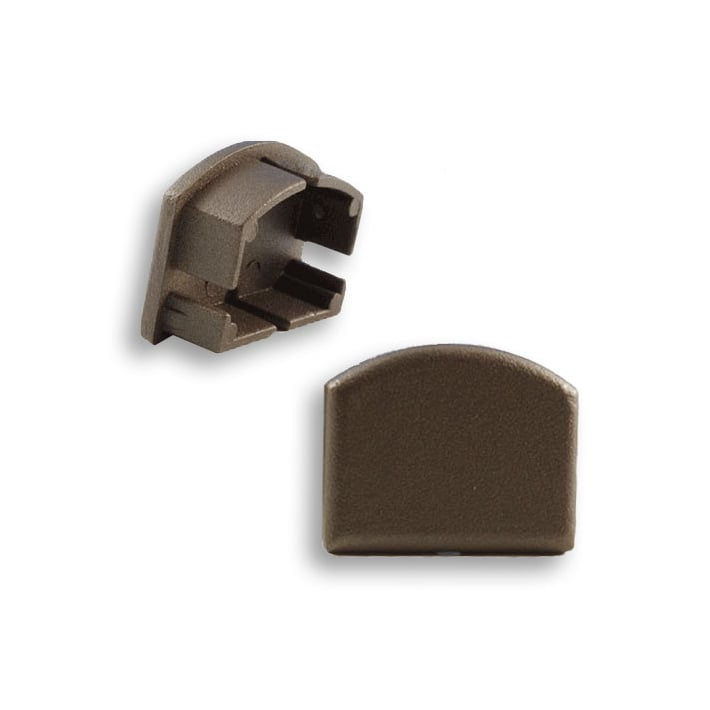 Westbury Top Rail End Plugs - Bronze Fine Textured