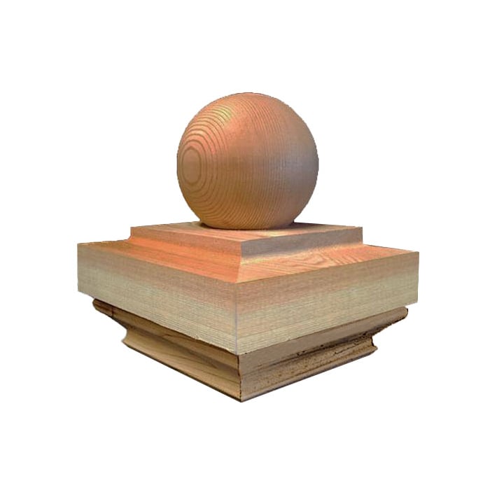 Wood Ball Top Post Cap