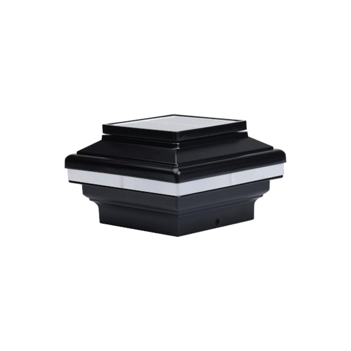 Zena Solar Post Cap Light by Aurora - Black