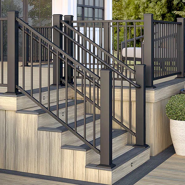 Deckorators 4x4 Aluminum Post Kits - Textured Black Installed