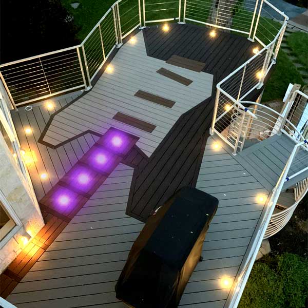 Dekor RGBW Dek Dot Lights Installed