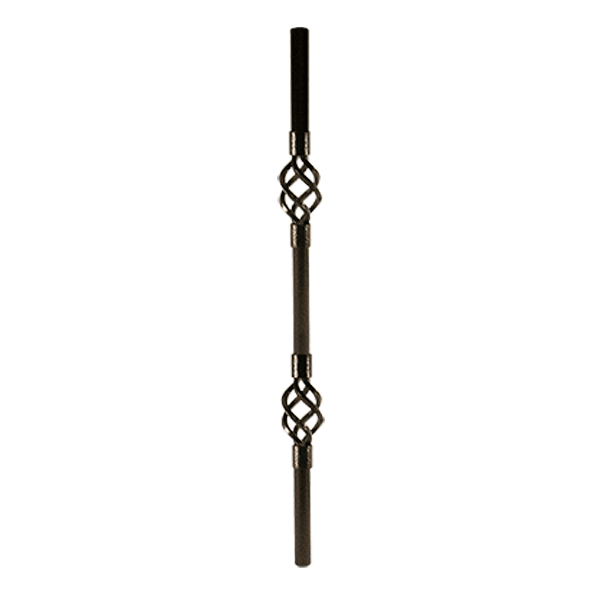 Dekor Round Aluminum Double Basket Baluster