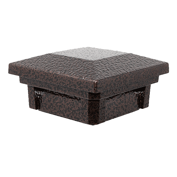 Dekor Savona Flat Pyramid Post Cap - Dark Copper Vein