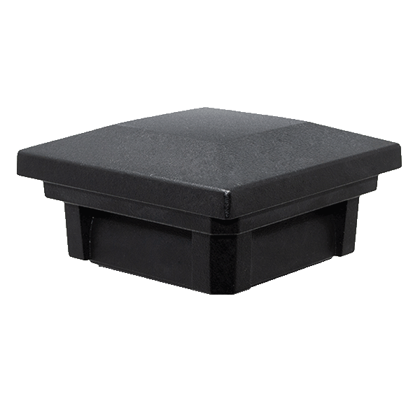 Dekor Savona Flat Pyramid Post Cap - Obsidian Black