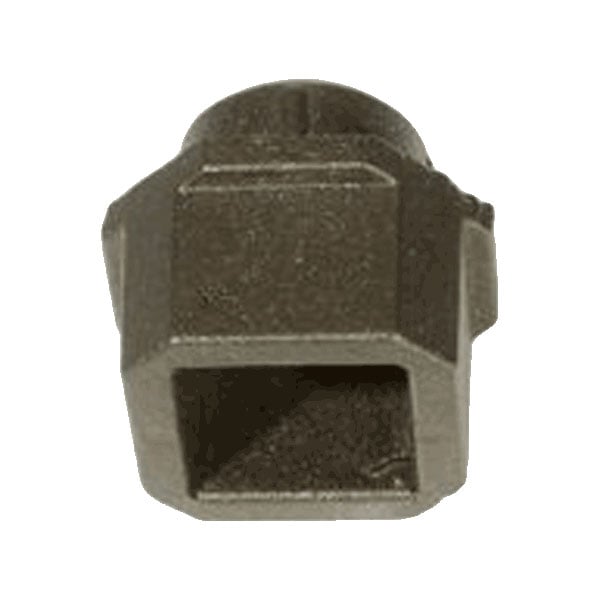 Dekor Square Aluminum Baluster Drilled-In End Cap Connectors - Top Rail View