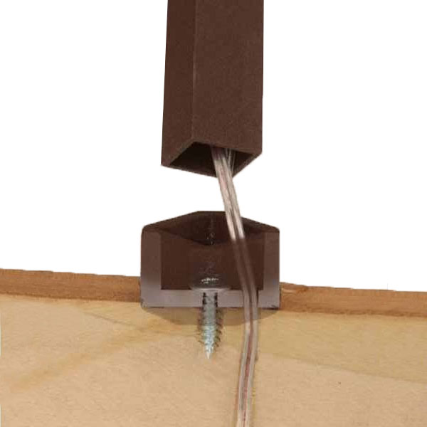 Dekor Square Lighted Baluster Screw-In End Cap Connector Wire Routing