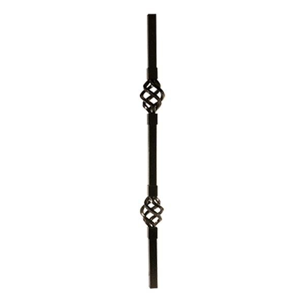 Dekor Square Aluminum Double Basket Baluster