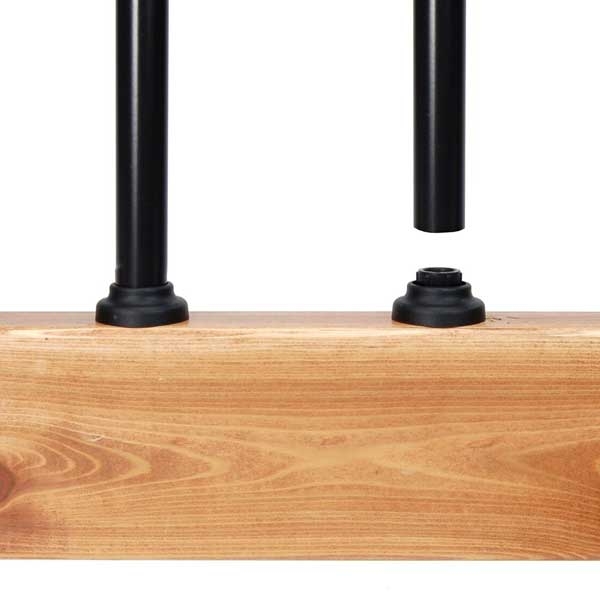 DEKPRO Straight Architectural Round Baluster Connectors Installed