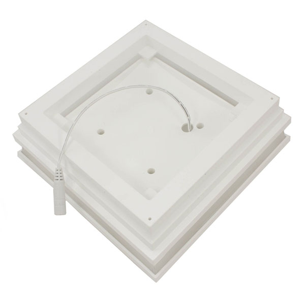 Designer Colonial Halo Low Voltage Light Post Cap -  White Bottom