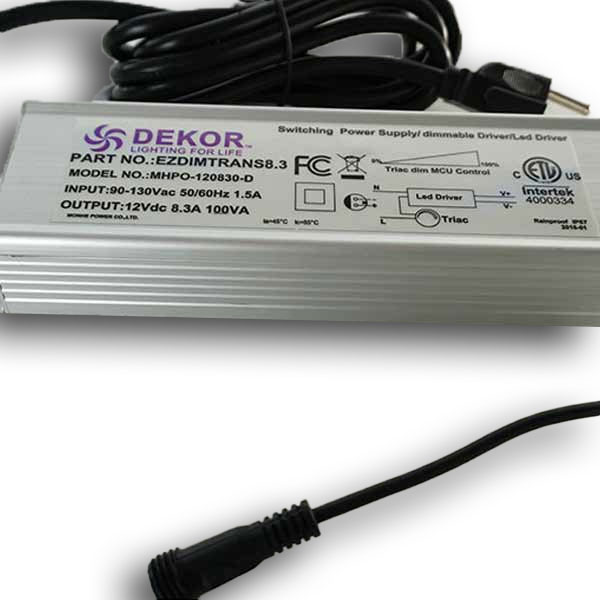 Dekor Dimmable 100W LED Transformer