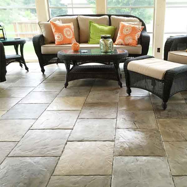 DekTek Concrete Deck Tiles Pecan Medley