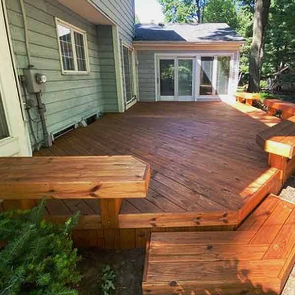 EXPERT Stain &amp; Seal Transparent Stain - Cedar Stained Deck