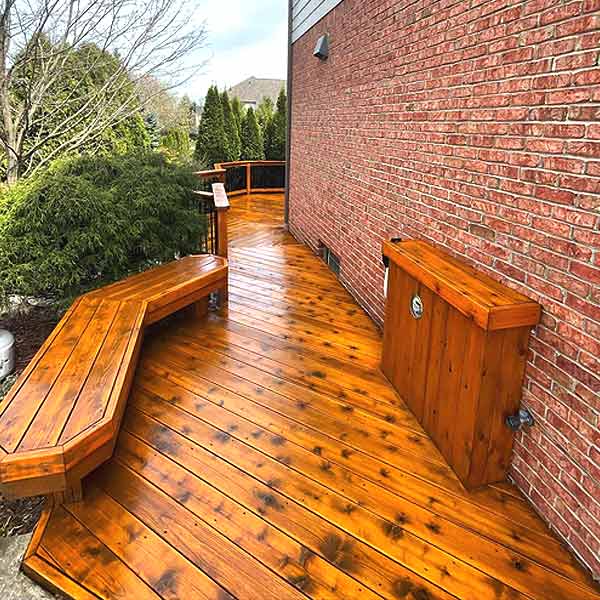EXPERT Stain &amp; Seal Transparent Stain - Honey Stained Deck