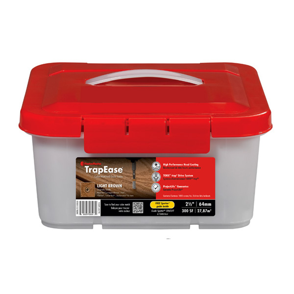 TrapEase Color Match Deck Screws - 1050ct Bucket