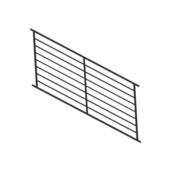 Fortress Fe26 Axis Square Horizontal 6' Stair Panel