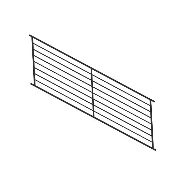 Fortress Fe26 Axis Square Horizontal 8' Stair Panel