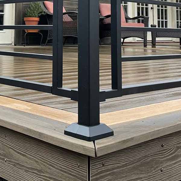 Fe26 Black Sand Post Skirt Installed