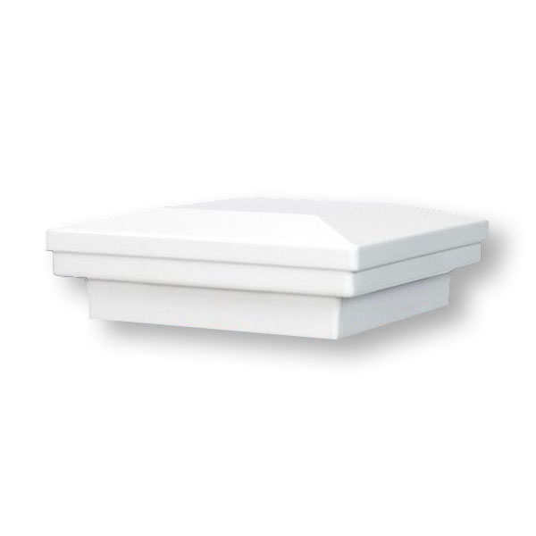 Fortress Accents Flat Pyramid Caps - White