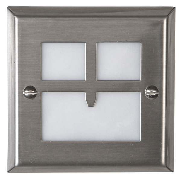 Golden Gate Recessed Step Lights - Brushed Stainless