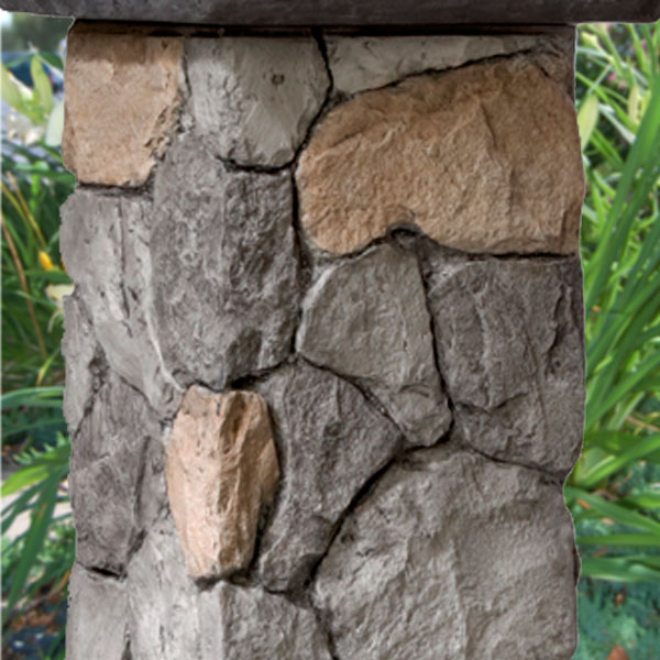 Cast Stone Postcovers Gray Fieldstone