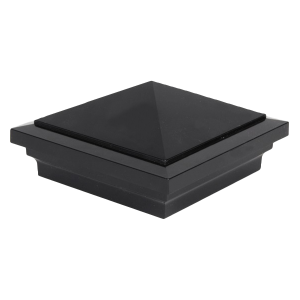 Colonial Pyramid Post Cap - Hammertone Black