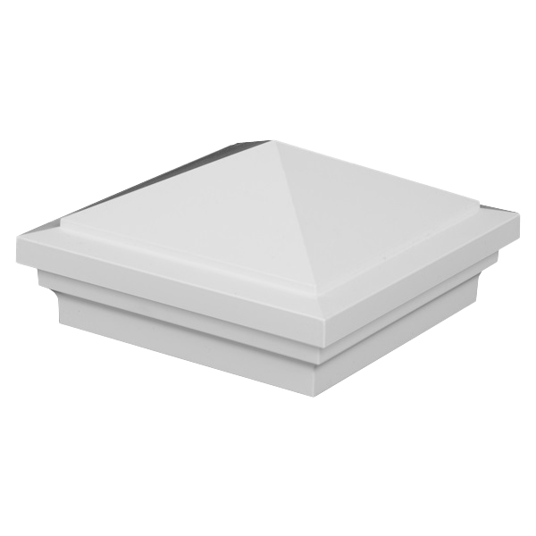 Colonial Pyramid Post Cap - White