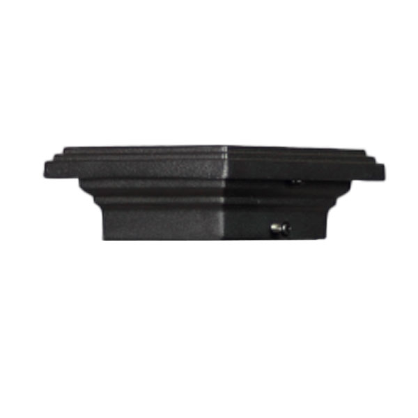 Aurora Mini Flat Top Post Cap - 2-1/2" - Black