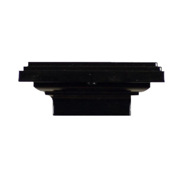 Aurora Mini Flat Top Post Cap - 2" - Black