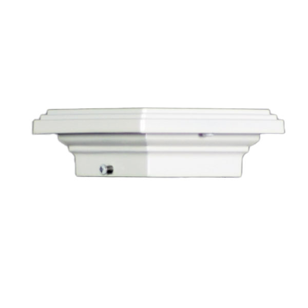 Aurora Mini Flat Top Post Cap - 2-1/2" - White