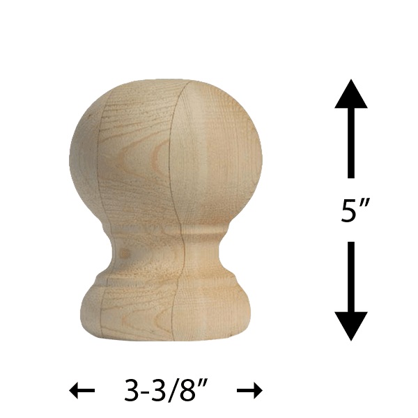 Sentry Finial 4" Dimensions