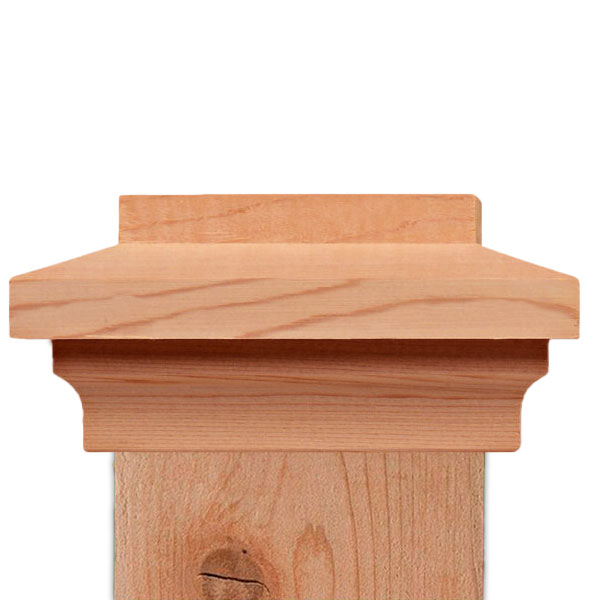 Island Slip Over Post Caps - California Redwood