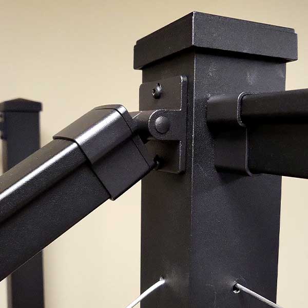 RailFX Oasis Top Rail Brackets Installed