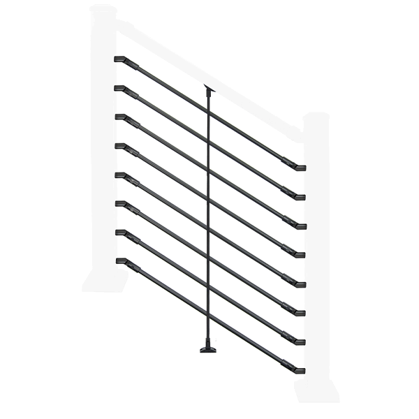 Tu-Step Prestige Aluminum Horizontal Baluster Railing Kit by DekPro - Stair Kit