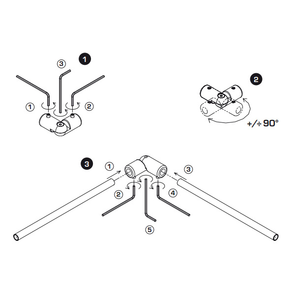PA10a Steel Tube Connector - Elbow - Diagram
