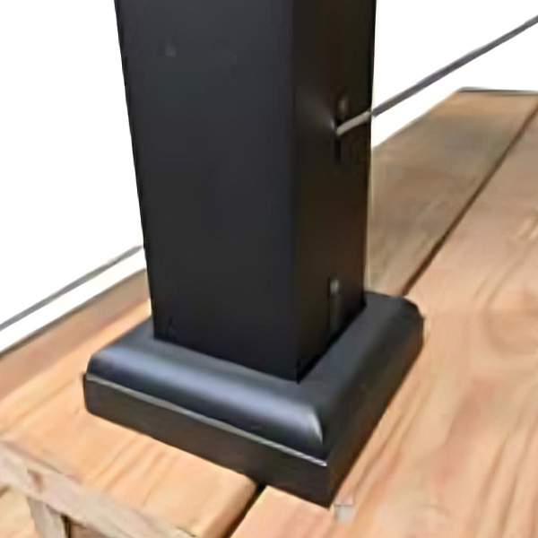 RailFX Oasis Cable Stair Post Plug Installed