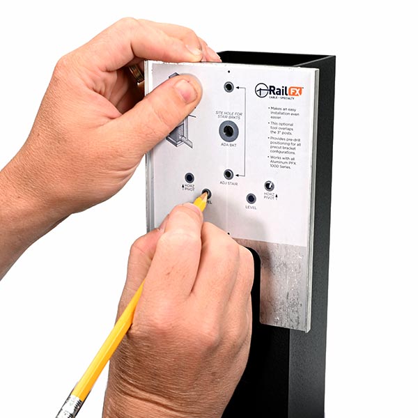 RailFX Oasis Picket Rail Post Jig In Use