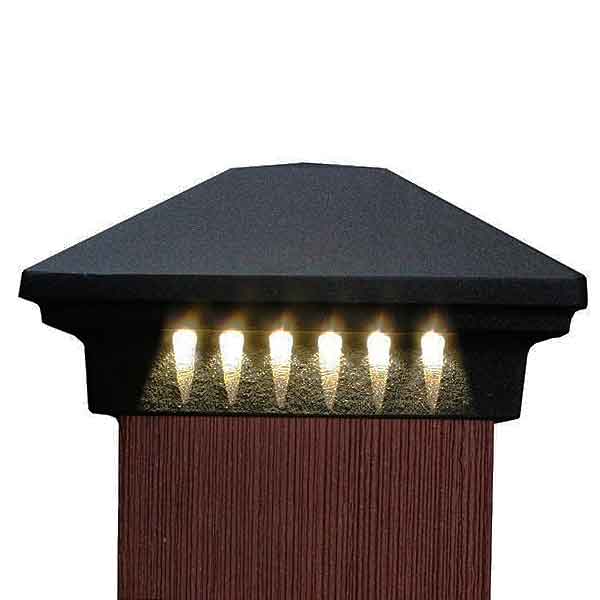 Rondi Pyramid Post Cap Light On Post