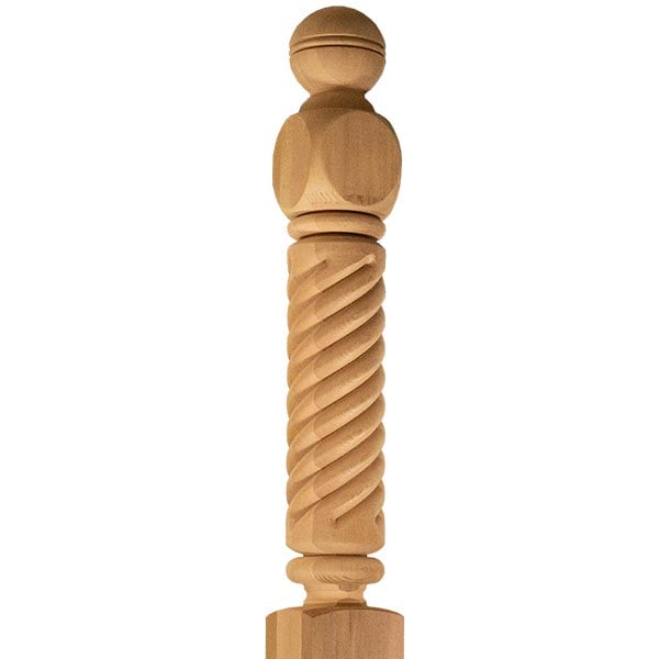 Rope Twist Ball Top Newel - Turn