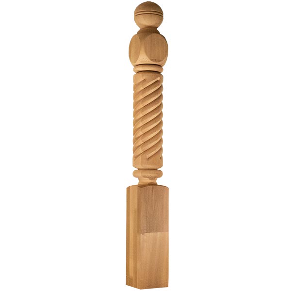 Rope Twist Ball Top Newel - Full Size