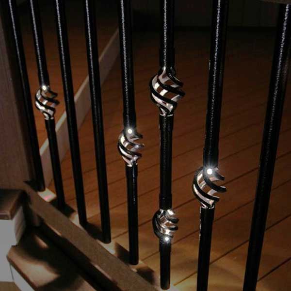 Dekor Round Aluminum Lighted Basket Balusters