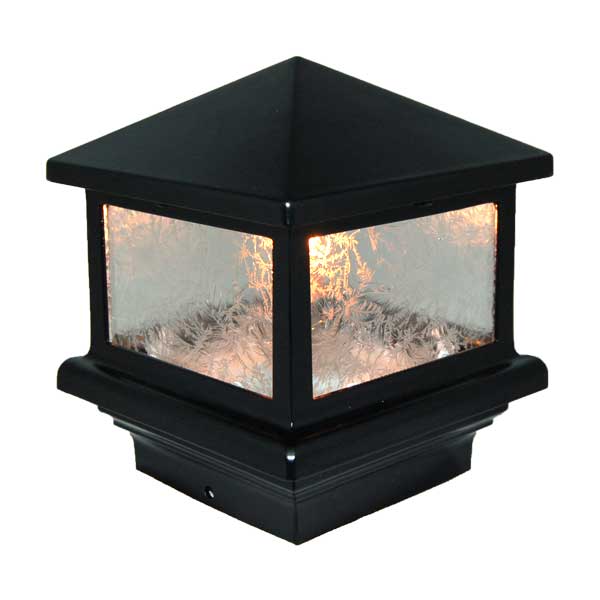 Aurora Sirius Pyramid Post Cap Light Black - On