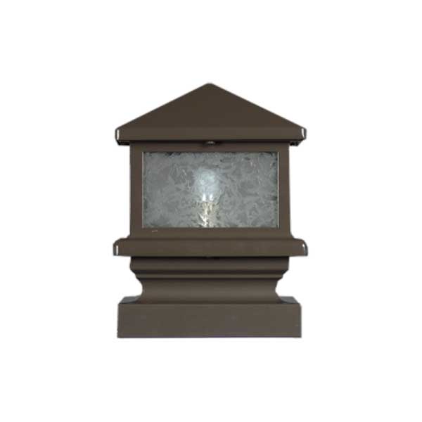 Aurora Sirius Pyramid Post Cap Light Bronze