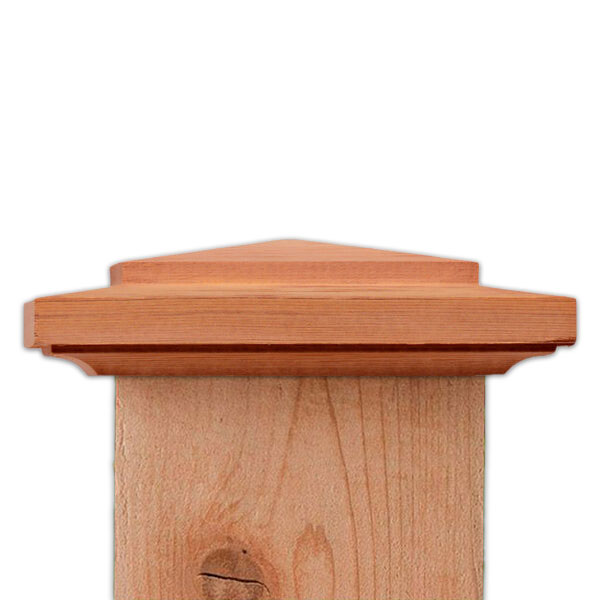 South Hampton Non-Slip Over Post Cap - California Redwood