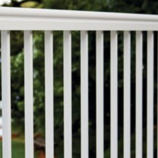 Impression Rail Express Classic Top Rail - White Installed