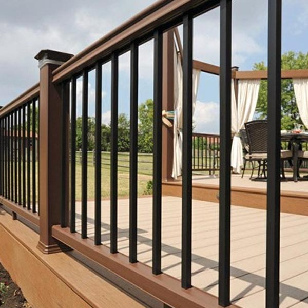 TimberTech Azek Square Aluminum Balusters Also In Kona Radiance Rail