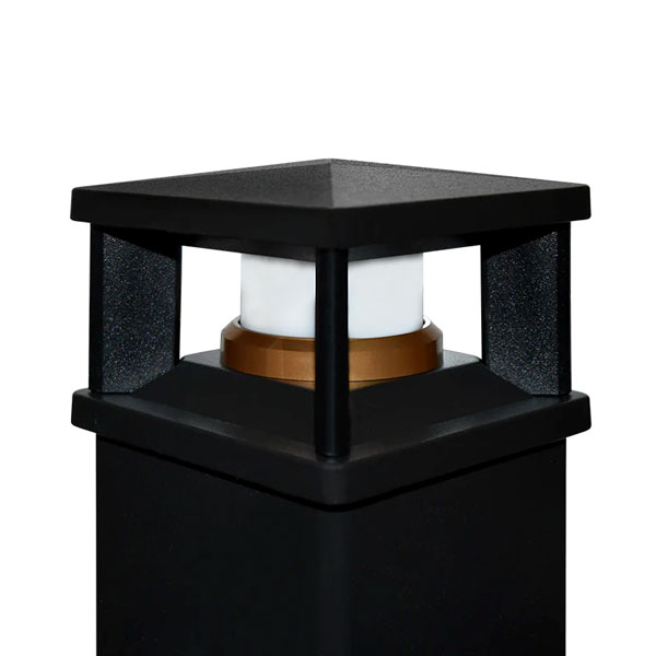 Timbertech Lantern Post Cap Light - 3" Impression Rail Express Black