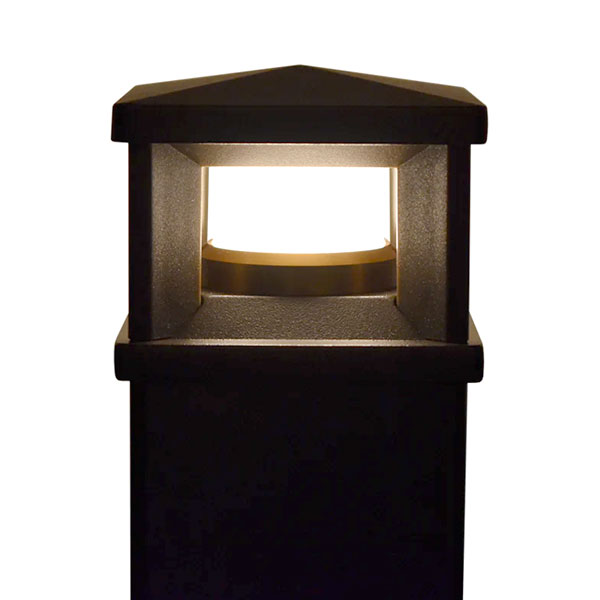 Timbertech Lantern Post Cap Light - 3" Impression Rail Express Dark Bronze