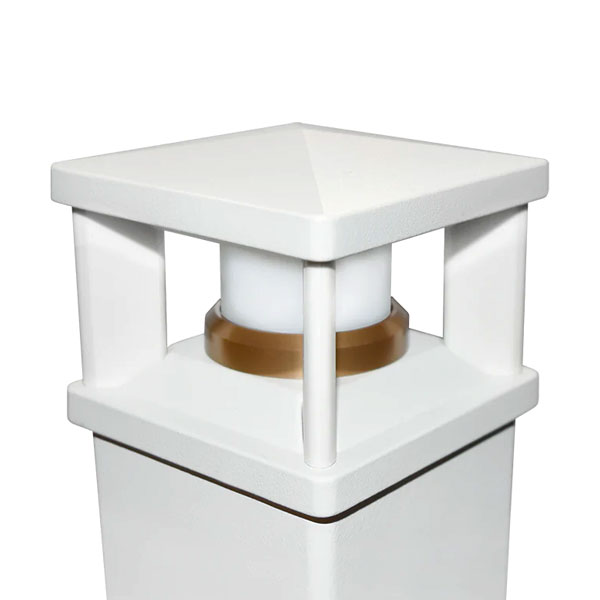 Timbertech Lantern Post Cap Light - 3" Impression Rail Express White