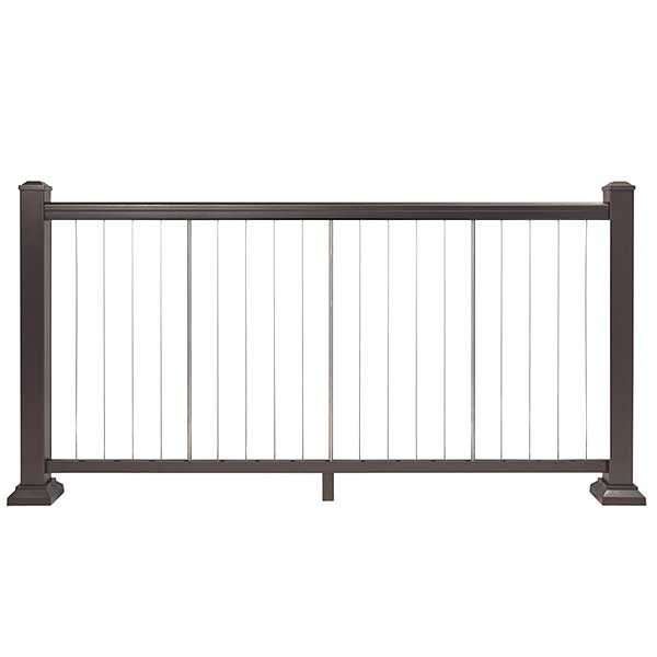 Finished Bronze Impression Rail Express Vertical Cable Rail Kits - Top Rail Sold Separately