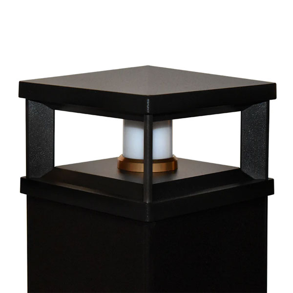 Timbertech Lantern Post Cap Light - 3" Classic Composite Matte Black